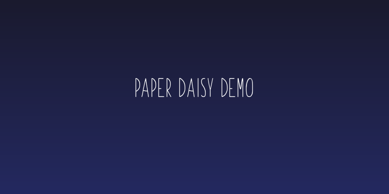 Paper Daisy DEMO Social Header
