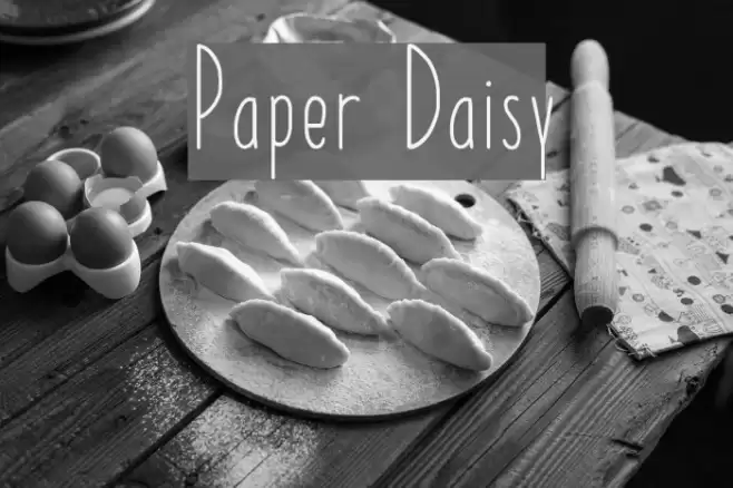 Paper Daisy Font examples