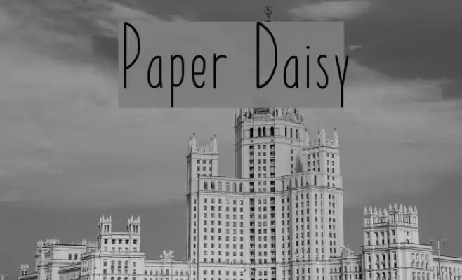 Paper Daisy Font examples
