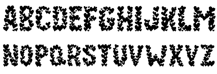 Paper Hearts Font LOWERCASE