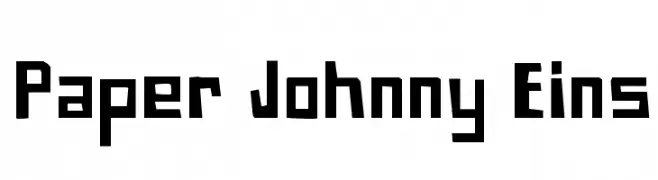 Paper Johnny Eins  नि: शुल्क फ़ॉन्ट्स डाउनलोड