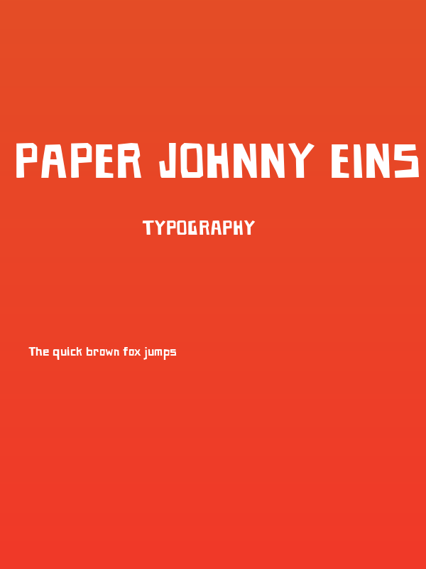 Paper Johnny Eins Poster