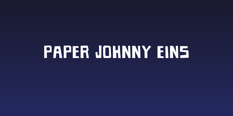 Paper Johnny Eins Social Header
