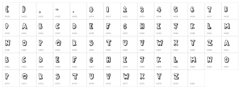 Paper Mache Regular Character Map