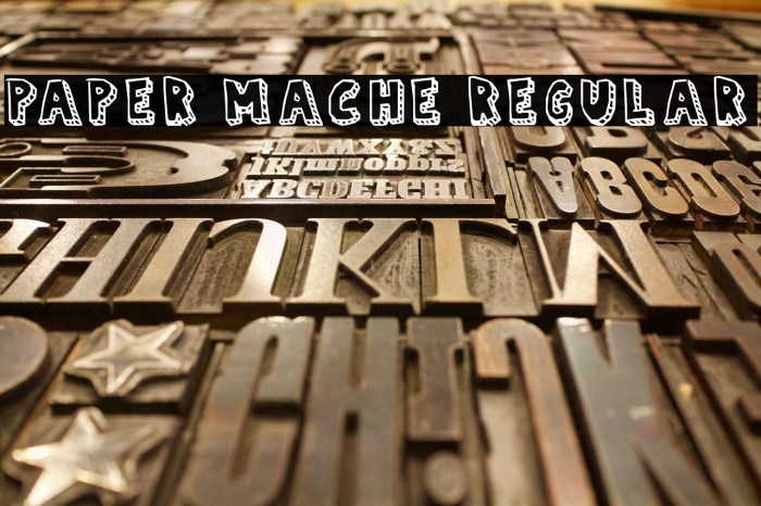 Paper Mache Regular Font examples