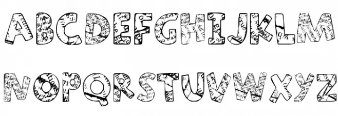 Paper-Mache Schriftart Groß