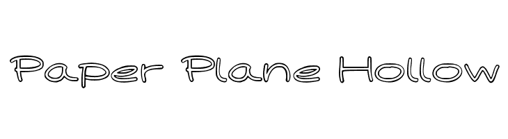 Paper Plane Hollow  font caratteri gratis