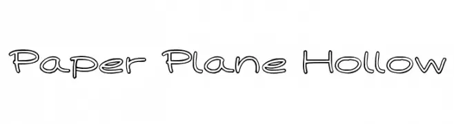 Paper Plane Hollow  नि: शुल्क फ़ॉन्ट्स डाउनलोड