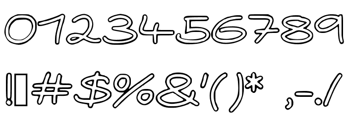 Paper Plane Hollow Font OTHER CHARS