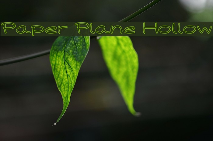 Paper Plane Hollow Font examples