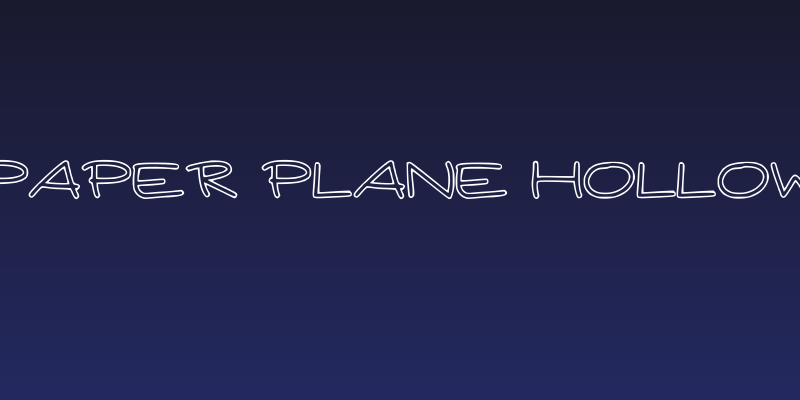 Paper Plane Hollow Social Header