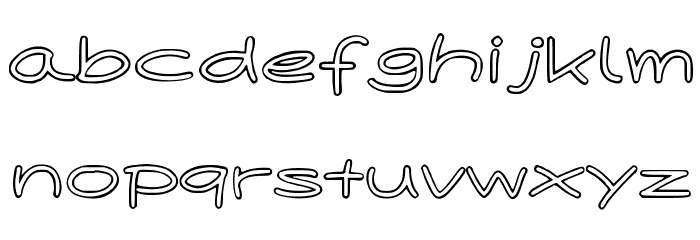 Paper Plane Hollow Font LOWERCASE