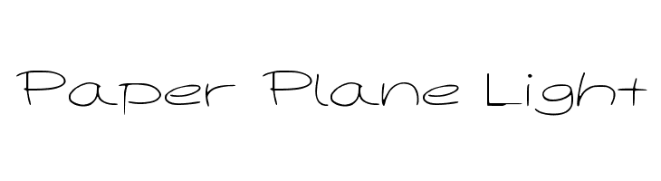 Paper Plane Light  नि: शुल्क फ़ॉन्ट्स डाउनलोड