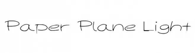 Paper Plane Light  Free Fonts Download