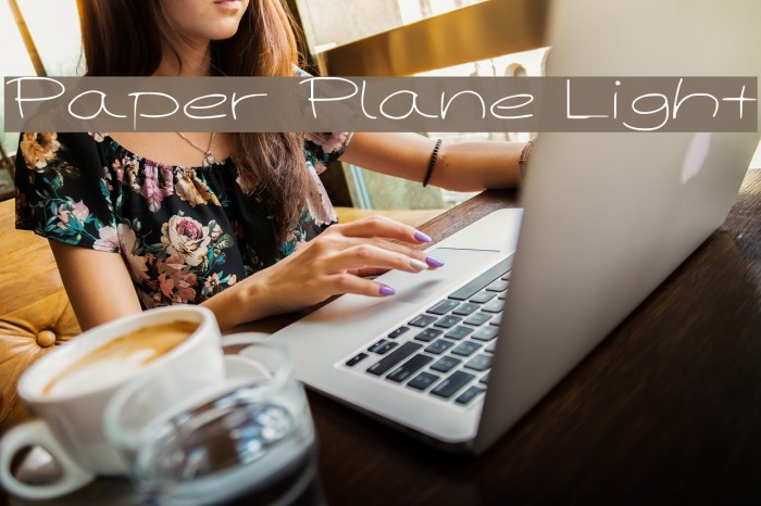 Paper Plane Light Font examples