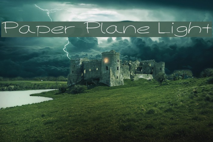 Paper Plane Light Font examples
