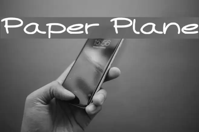 Paper Plane フォント examples