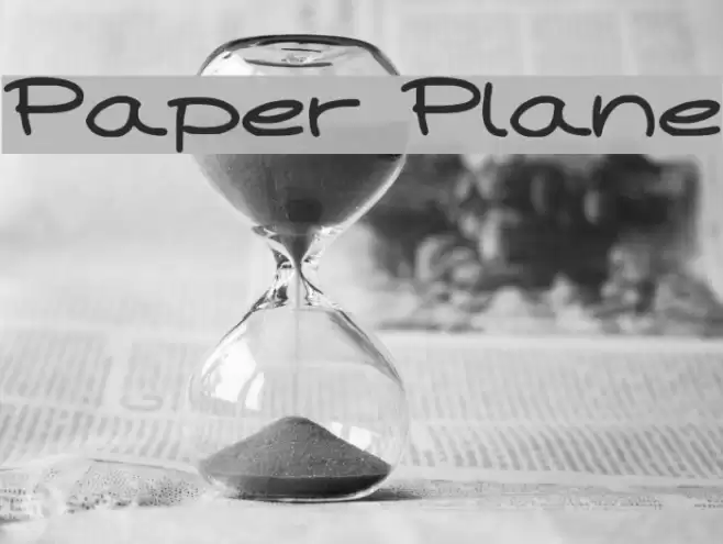 Paper Plane フォント examples
