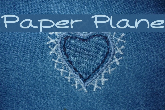 Paper Plane Font examples