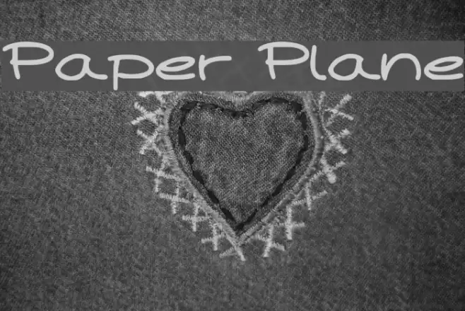Paper Plane フォント examples