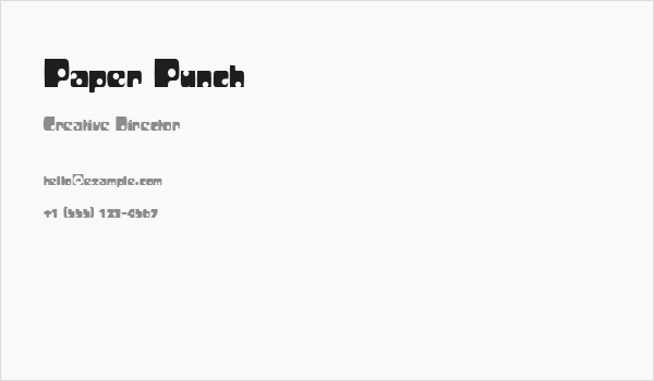 Paper Punch Business Card