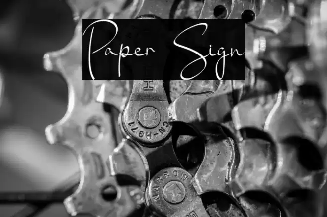 Paper Sign Font examples