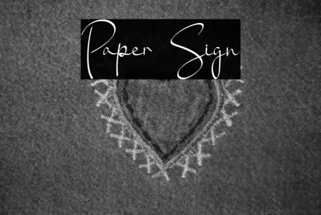 Paper Sign Font examples