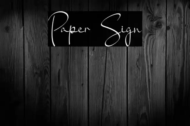 Paper Sign Font examples