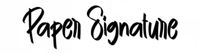 Paper Signature Font