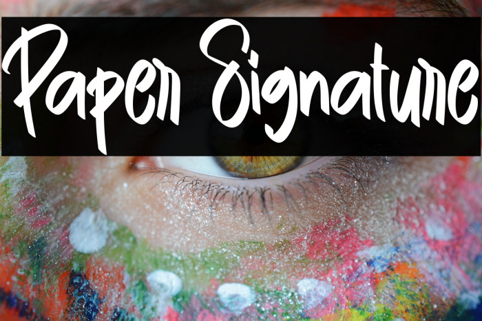 Paper Signature Example 1