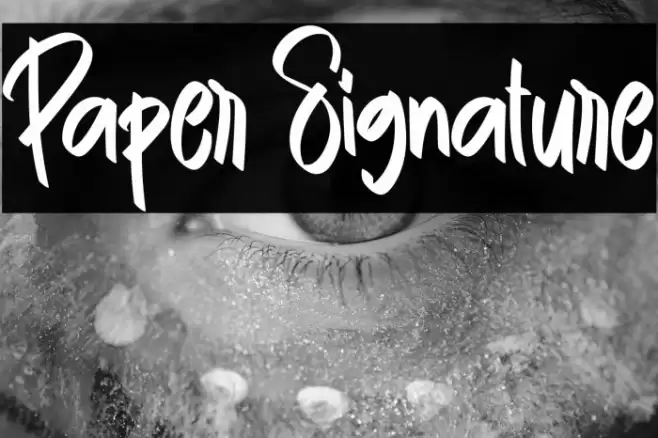 Paper Signature Font examples