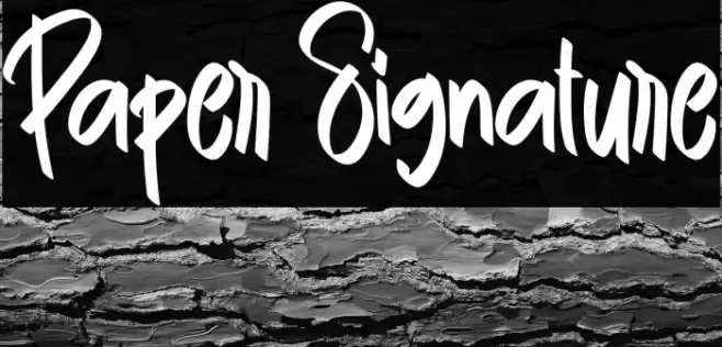 Paper Signature Font examples