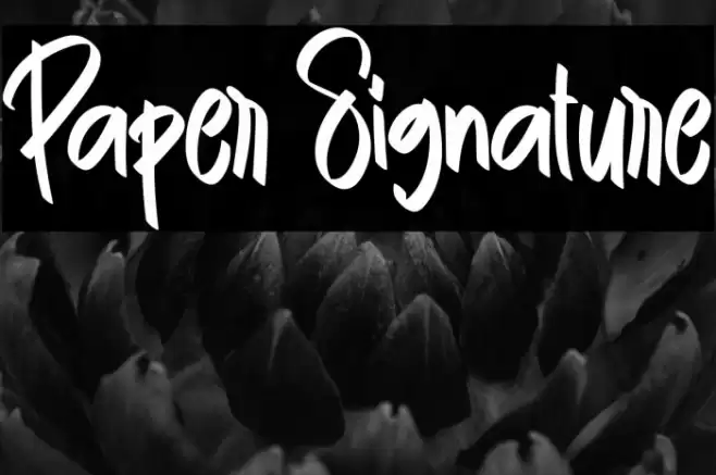 Paper Signature Font examples