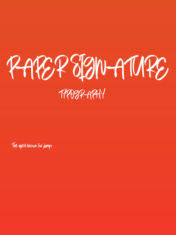 Paper Signature Poster