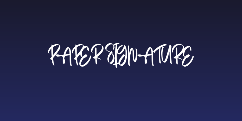 Paper Signature Social Header