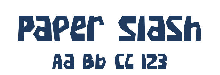 Paper Slash Font Preview