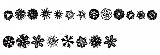 Paper Snowflakes Fonte MAIÚSCULAS