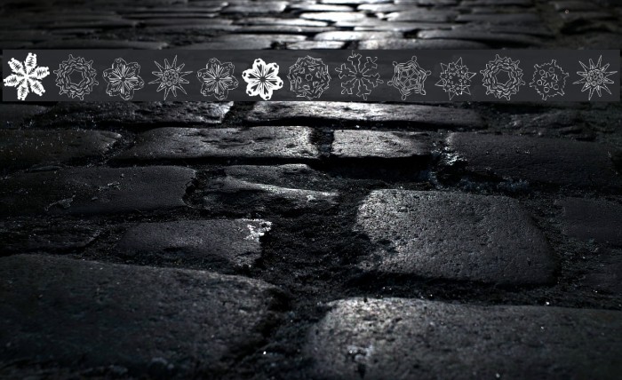 Paper Snowflakes Font examples