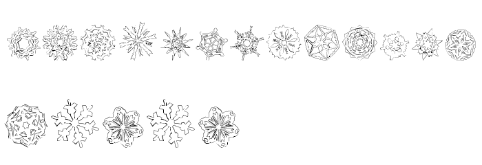 Paper Snowflakes Font LOWERCASE