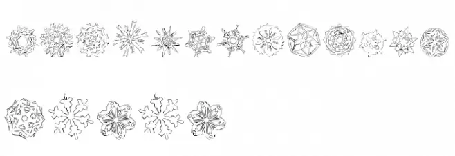 Paper Snowflakes Caratteri MINUSCOLO