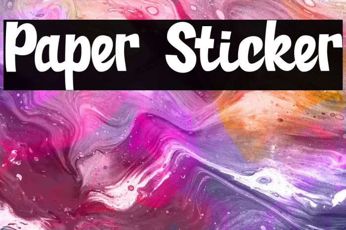 Paper Sticker Font examples