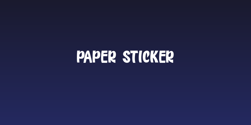 Paper Sticker Social Header