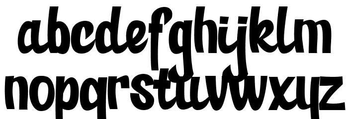 Paper Sticker Font LOWERCASE