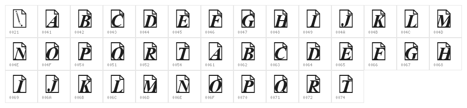 Paper Trail Character Map