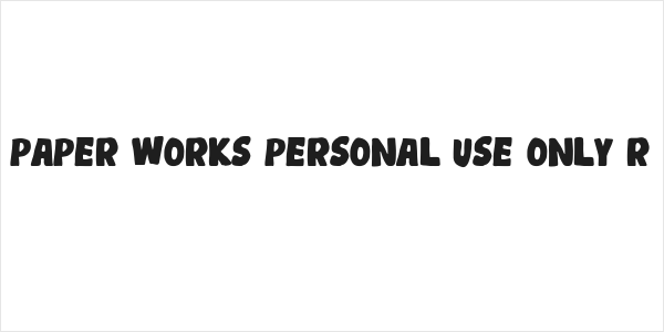 Paper Works Personal Use only R Logo
