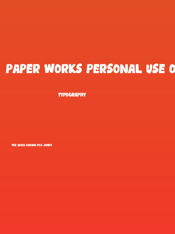 Paper Works Personal Use only R Poster