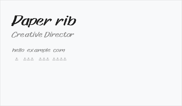 Paper rib Business Card