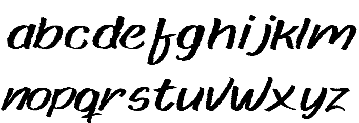 Paper rib Font LOWERCASE