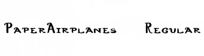 PaperAirplanes-Regular  Free Fonts Download