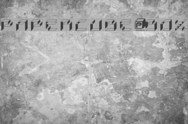 PaperCube-Box Font examples